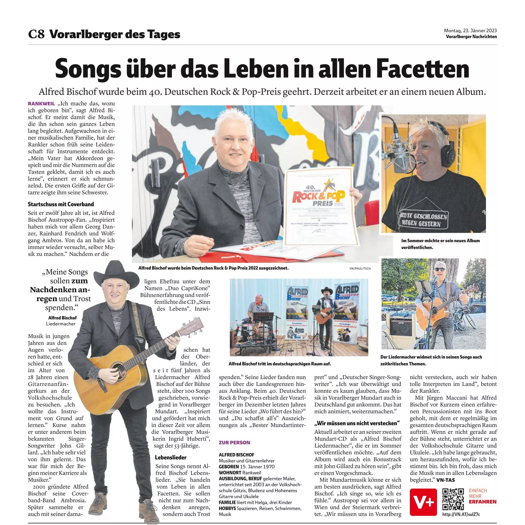 Pressebericht in der Vorarlberger Nachrichten 