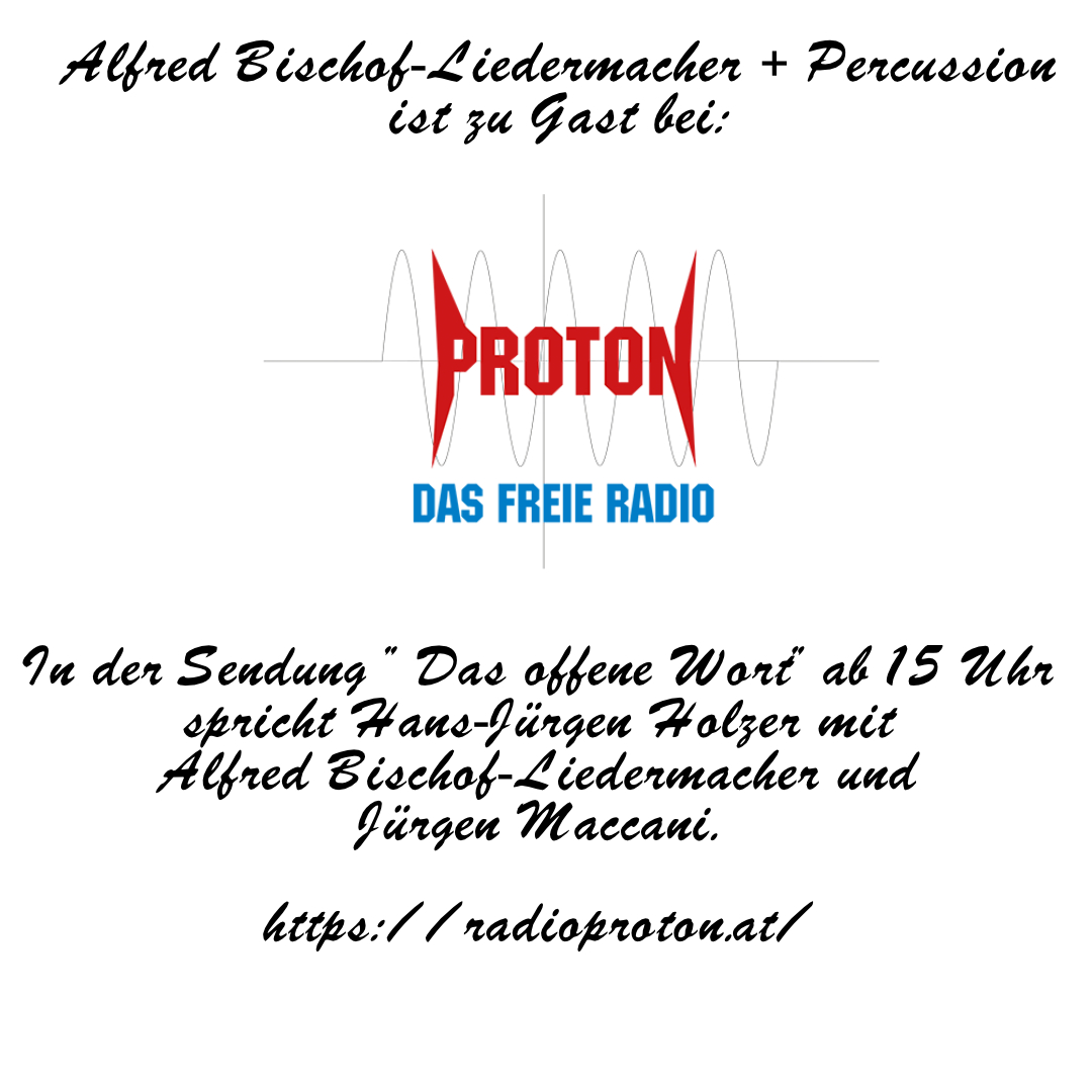 Alfred Bischof-Liedermacher live bei Radio Proton 